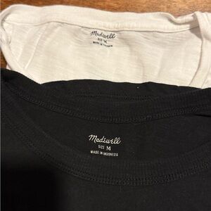 2 Madewell Classic Black and White Tees